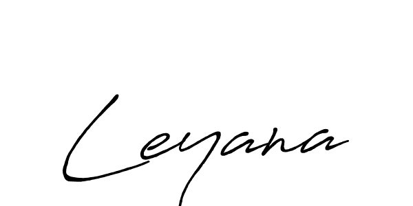 Leyana stylish signature style. Best Handwritten Sign (Antro_Vectra_Bolder) for my name. Handwritten Signature Collection Ideas for my name Leyana. Leyana signature style 7 images and pictures png