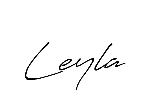 Use a signature maker to create a handwritten signature online. With this signature software, you can design (Antro_Vectra_Bolder) your own signature for name Leyla. Leyla signature style 7 images and pictures png