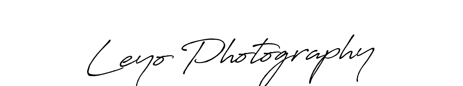 Design your own signature with our free online signature maker. With this signature software, you can create a handwritten (Antro_Vectra_Bolder) signature for name Leyo Photography. Leyo Photography signature style 7 images and pictures png