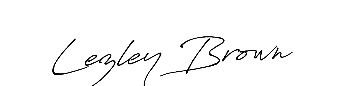Design your own signature with our free online signature maker. With this signature software, you can create a handwritten (Antro_Vectra_Bolder) signature for name Lezley Brown. Lezley Brown signature style 7 images and pictures png