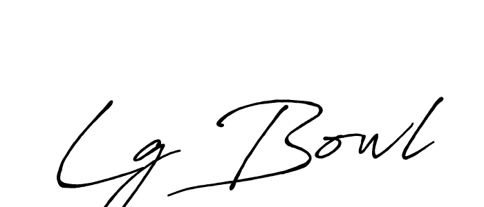 Lg Bowl stylish signature style. Best Handwritten Sign (Antro_Vectra_Bolder) for my name. Handwritten Signature Collection Ideas for my name Lg Bowl. Lg Bowl signature style 7 images and pictures png