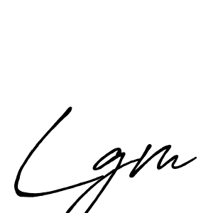 Create a beautiful signature design for name Lgm. With this signature (Antro_Vectra_Bolder) fonts, you can make a handwritten signature for free. Lgm signature style 7 images and pictures png