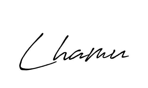 How to make Lhamu signature? Antro_Vectra_Bolder is a professional autograph style. Create handwritten signature for Lhamu name. Lhamu signature style 7 images and pictures png