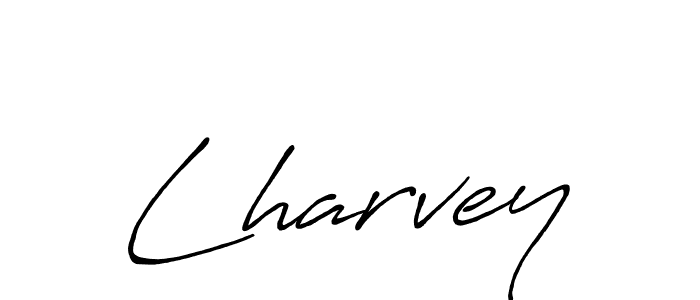 Make a beautiful signature design for name Lharvey. With this signature (Antro_Vectra_Bolder) style, you can create a handwritten signature for free. Lharvey signature style 7 images and pictures png