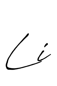 Create a beautiful signature design for name Li. With this signature (Antro_Vectra_Bolder) fonts, you can make a handwritten signature for free. Li signature style 7 images and pictures png