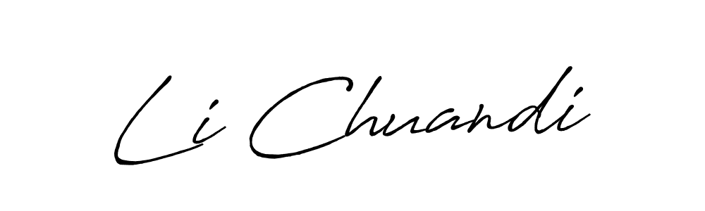 Antro_Vectra_Bolder is a professional signature style that is perfect for those who want to add a touch of class to their signature. It is also a great choice for those who want to make their signature more unique. Get Li Chuandi name to fancy signature for free. Li Chuandi signature style 7 images and pictures png