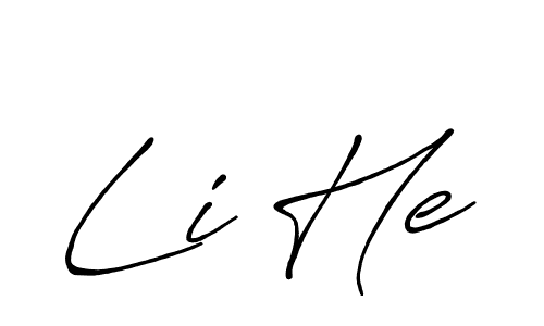 Use a signature maker to create a handwritten signature online. With this signature software, you can design (Antro_Vectra_Bolder) your own signature for name Li He. Li He signature style 7 images and pictures png