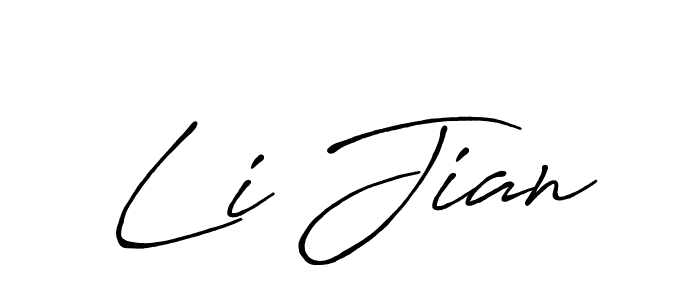 Similarly Antro_Vectra_Bolder is the best handwritten signature design. Signature creator online .You can use it as an online autograph creator for name Li Jian. Li Jian signature style 7 images and pictures png
