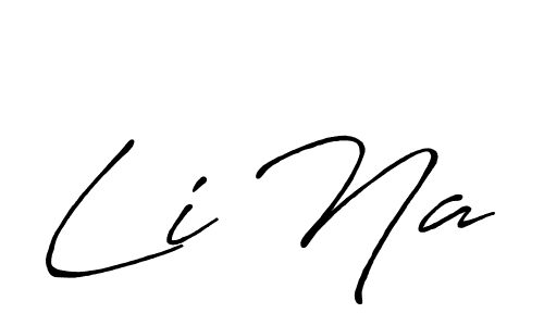 Create a beautiful signature design for name Li Na. With this signature (Antro_Vectra_Bolder) fonts, you can make a handwritten signature for free. Li Na signature style 7 images and pictures png