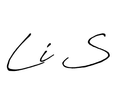 Li S stylish signature style. Best Handwritten Sign (Antro_Vectra_Bolder) for my name. Handwritten Signature Collection Ideas for my name Li S. Li S signature style 7 images and pictures png