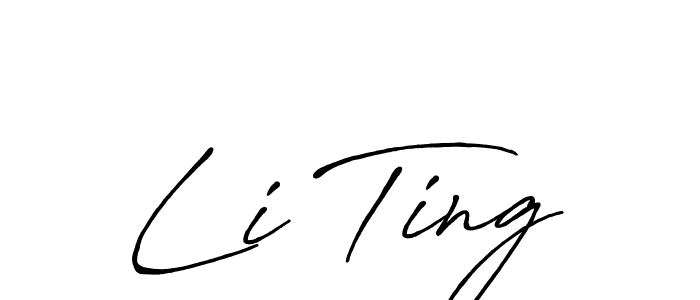 Create a beautiful signature design for name Li Ting. With this signature (Antro_Vectra_Bolder) fonts, you can make a handwritten signature for free. Li Ting signature style 7 images and pictures png