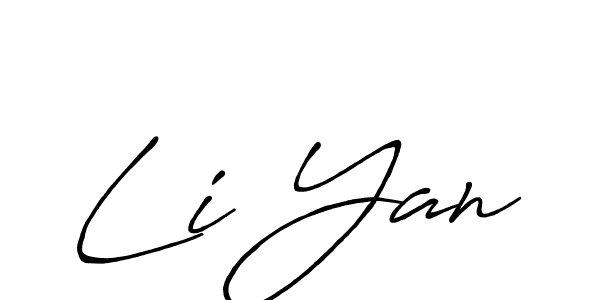 Use a signature maker to create a handwritten signature online. With this signature software, you can design (Antro_Vectra_Bolder) your own signature for name Li Yan. Li Yan signature style 7 images and pictures png