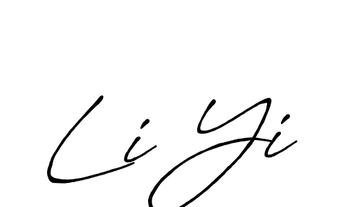 Similarly Antro_Vectra_Bolder is the best handwritten signature design. Signature creator online .You can use it as an online autograph creator for name Li Yi. Li Yi signature style 7 images and pictures png