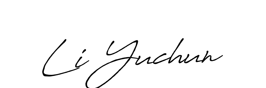 Antro_Vectra_Bolder is a professional signature style that is perfect for those who want to add a touch of class to their signature. It is also a great choice for those who want to make their signature more unique. Get Li Yuchun name to fancy signature for free. Li Yuchun signature style 7 images and pictures png