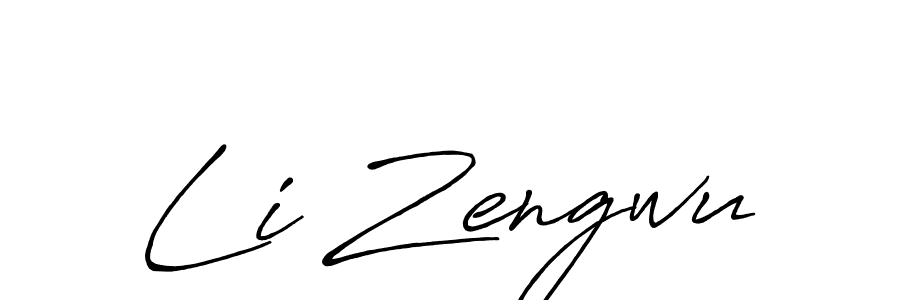 It looks lik you need a new signature style for name Li Zengwu. Design unique handwritten (Antro_Vectra_Bolder) signature with our free signature maker in just a few clicks. Li Zengwu signature style 7 images and pictures png
