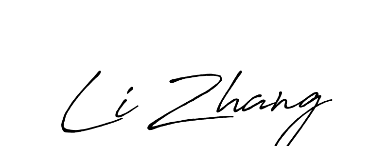 How to make Li Zhang signature? Antro_Vectra_Bolder is a professional autograph style. Create handwritten signature for Li Zhang name. Li Zhang signature style 7 images and pictures png