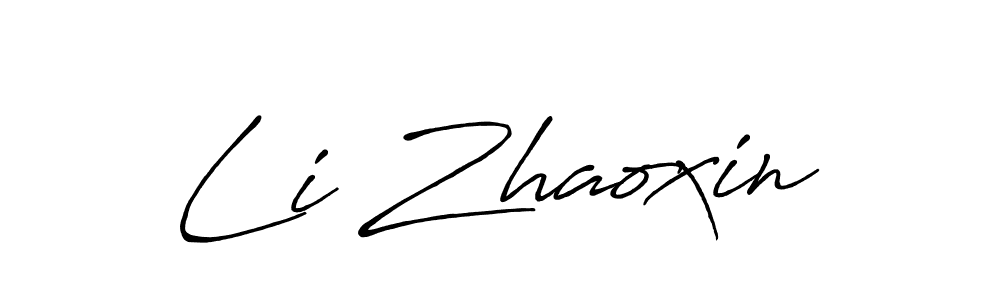 Use a signature maker to create a handwritten signature online. With this signature software, you can design (Antro_Vectra_Bolder) your own signature for name Li Zhaoxin. Li Zhaoxin signature style 7 images and pictures png