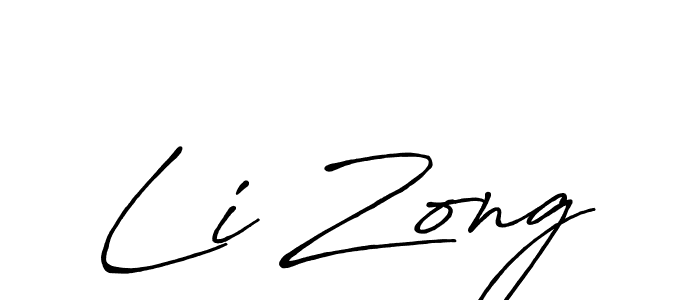 How to make Li Zong signature? Antro_Vectra_Bolder is a professional autograph style. Create handwritten signature for Li Zong name. Li Zong signature style 7 images and pictures png