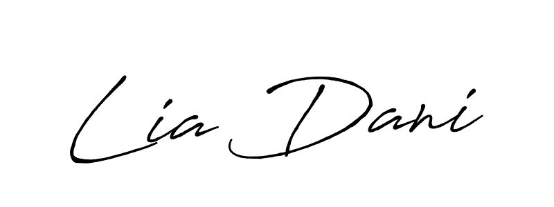 How to make Lia Dani signature? Antro_Vectra_Bolder is a professional autograph style. Create handwritten signature for Lia Dani name. Lia Dani signature style 7 images and pictures png