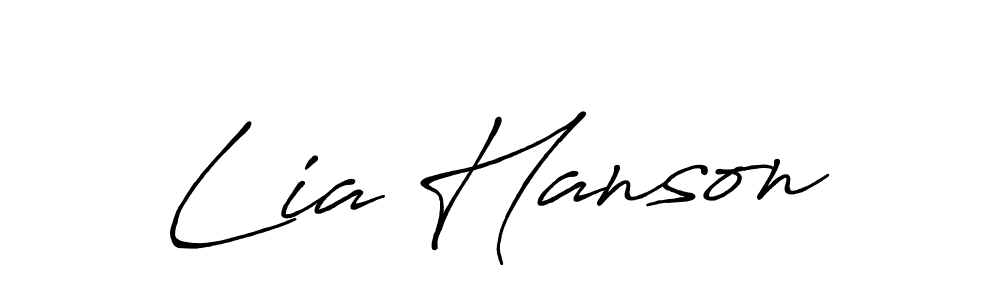 Also You can easily find your signature by using the search form. We will create Lia Hanson name handwritten signature images for you free of cost using Antro_Vectra_Bolder sign style. Lia Hanson signature style 7 images and pictures png