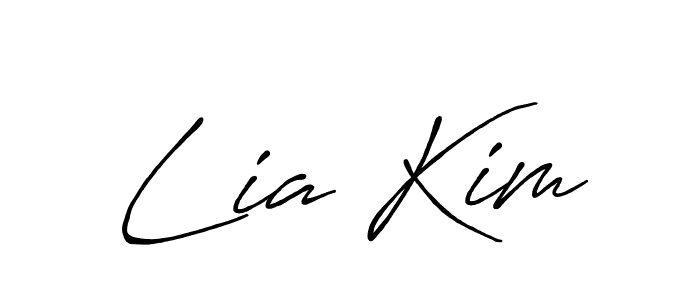 Similarly Antro_Vectra_Bolder is the best handwritten signature design. Signature creator online .You can use it as an online autograph creator for name Lia Kim. Lia Kim signature style 7 images and pictures png
