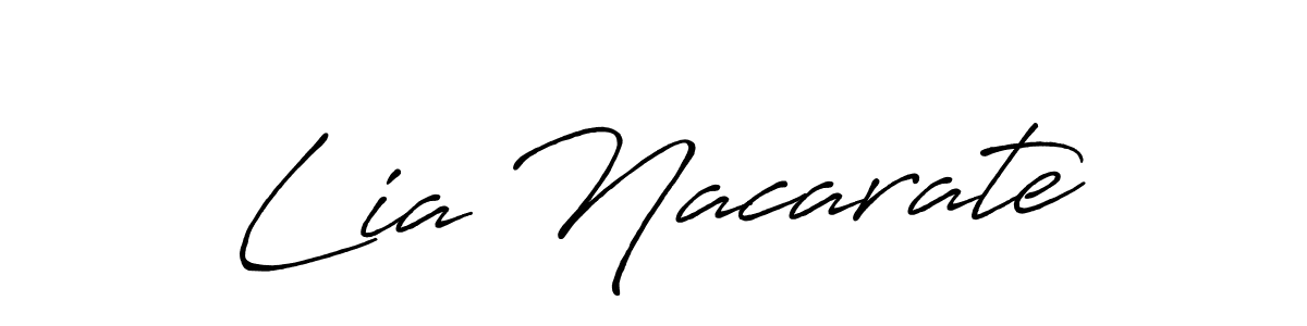 Design your own signature with our free online signature maker. With this signature software, you can create a handwritten (Antro_Vectra_Bolder) signature for name Lia Nacarate. Lia Nacarate signature style 7 images and pictures png