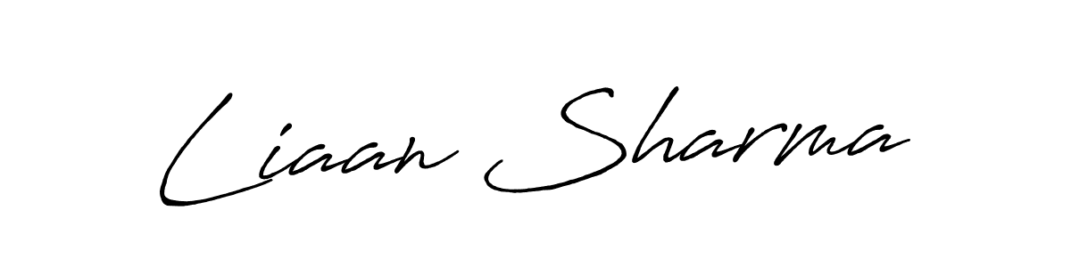 This is the best signature style for the Liaan Sharma name. Also you like these signature font (Antro_Vectra_Bolder). Mix name signature. Liaan Sharma signature style 7 images and pictures png