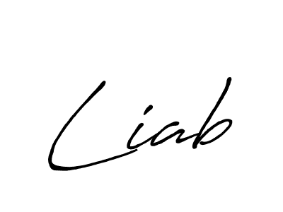 Make a beautiful signature design for name Liab. With this signature (Antro_Vectra_Bolder) style, you can create a handwritten signature for free. Liab signature style 7 images and pictures png