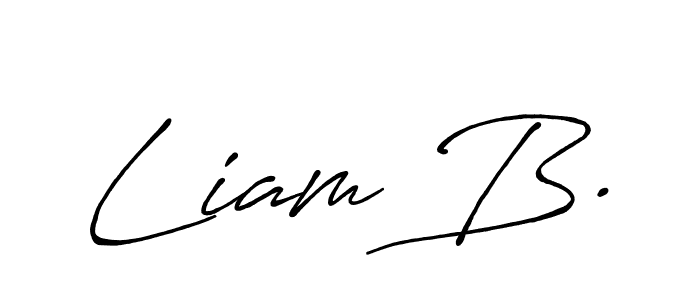 Create a beautiful signature design for name Liam B.. With this signature (Antro_Vectra_Bolder) fonts, you can make a handwritten signature for free. Liam B. signature style 7 images and pictures png