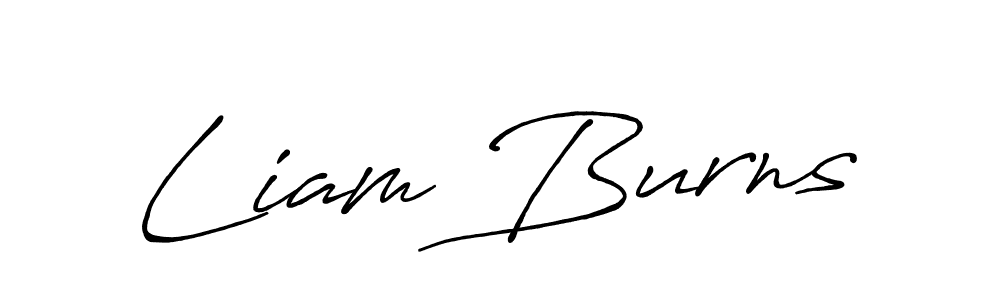 Liam Burns stylish signature style. Best Handwritten Sign (Antro_Vectra_Bolder) for my name. Handwritten Signature Collection Ideas for my name Liam Burns. Liam Burns signature style 7 images and pictures png