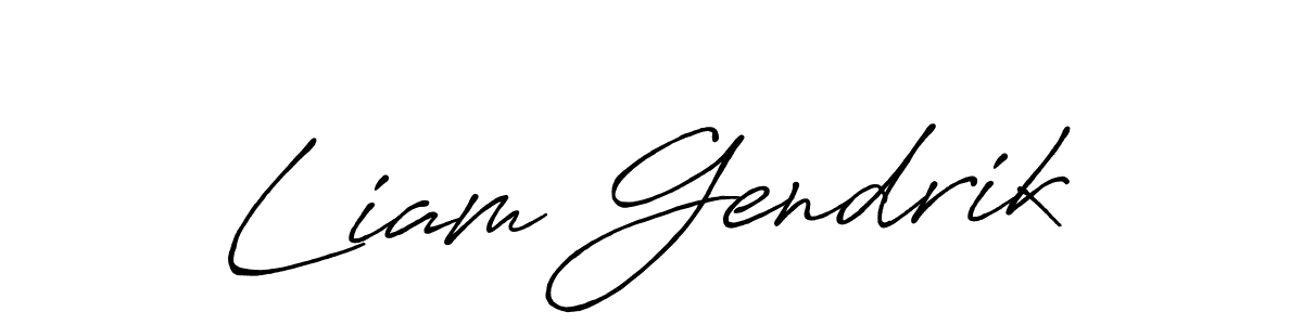 Design your own signature with our free online signature maker. With this signature software, you can create a handwritten (Antro_Vectra_Bolder) signature for name Liam Gendrik. Liam Gendrik signature style 7 images and pictures png