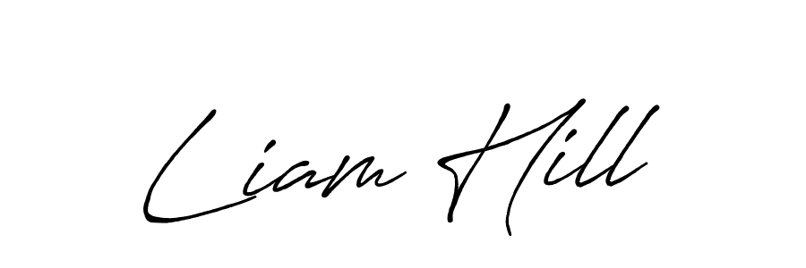 Liam Hill stylish signature style. Best Handwritten Sign (Antro_Vectra_Bolder) for my name. Handwritten Signature Collection Ideas for my name Liam Hill. Liam Hill signature style 7 images and pictures png