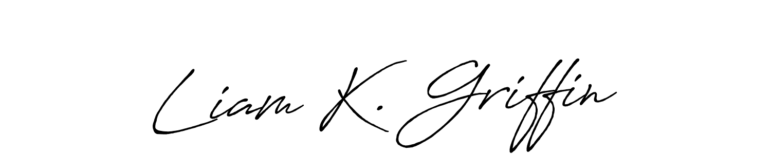 Similarly Antro_Vectra_Bolder is the best handwritten signature design. Signature creator online .You can use it as an online autograph creator for name Liam K. Griffin. Liam K. Griffin signature style 7 images and pictures png