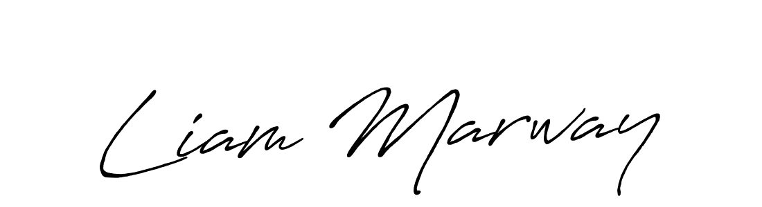 Design your own signature with our free online signature maker. With this signature software, you can create a handwritten (Antro_Vectra_Bolder) signature for name Liam Marway. Liam Marway signature style 7 images and pictures png