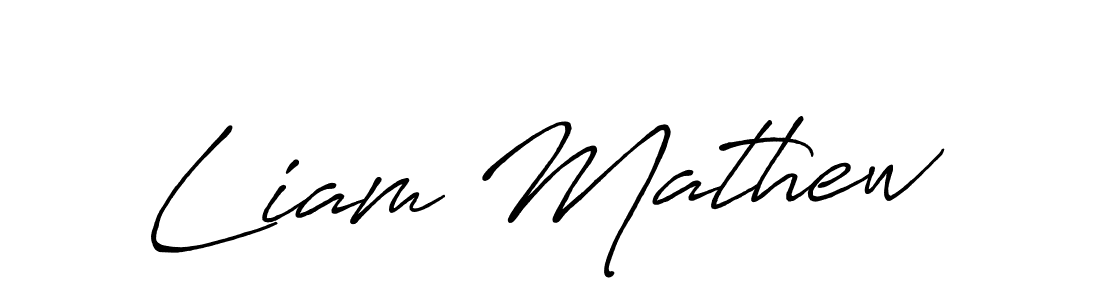 Antro_Vectra_Bolder is a professional signature style that is perfect for those who want to add a touch of class to their signature. It is also a great choice for those who want to make their signature more unique. Get Liam Mathew name to fancy signature for free. Liam Mathew signature style 7 images and pictures png