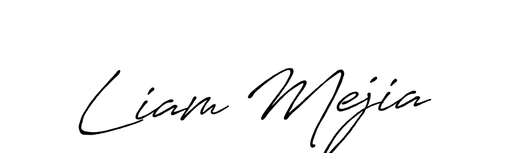 It looks lik you need a new signature style for name Liam Mejia. Design unique handwritten (Antro_Vectra_Bolder) signature with our free signature maker in just a few clicks. Liam Mejia signature style 7 images and pictures png