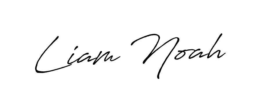 if you are searching for the best signature style for your name Liam Noah. so please give up your signature search. here we have designed multiple signature styles  using Antro_Vectra_Bolder. Liam Noah signature style 7 images and pictures png