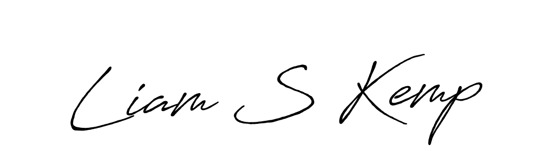 if you are searching for the best signature style for your name Liam S Kemp. so please give up your signature search. here we have designed multiple signature styles  using Antro_Vectra_Bolder. Liam S Kemp signature style 7 images and pictures png