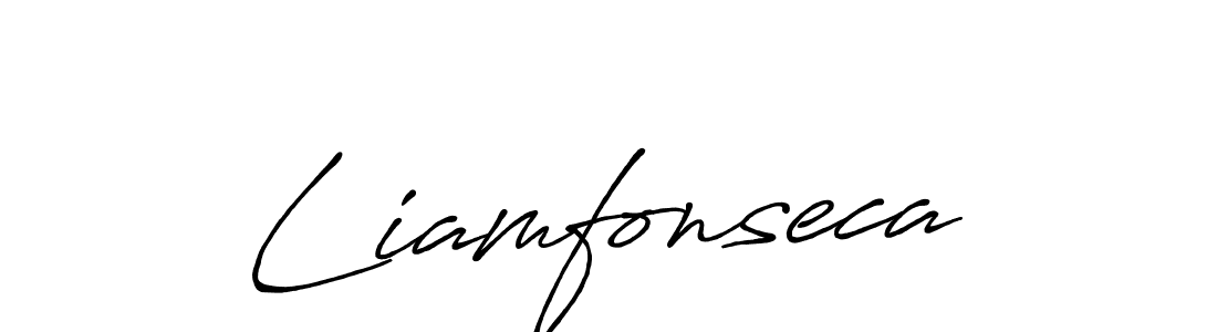 Make a beautiful signature design for name Liamfonseca. With this signature (Antro_Vectra_Bolder) style, you can create a handwritten signature for free. Liamfonseca signature style 7 images and pictures png