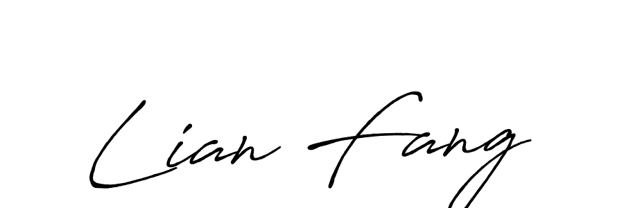 How to make Lian Fang signature? Antro_Vectra_Bolder is a professional autograph style. Create handwritten signature for Lian Fang name. Lian Fang signature style 7 images and pictures png