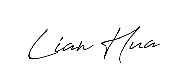 Similarly Antro_Vectra_Bolder is the best handwritten signature design. Signature creator online .You can use it as an online autograph creator for name Lian Hua. Lian Hua signature style 7 images and pictures png