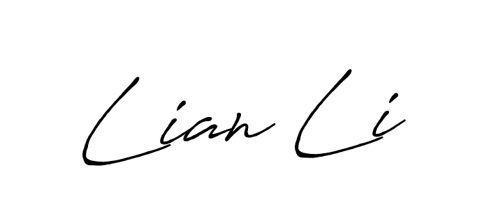 Make a beautiful signature design for name Lian Li. With this signature (Antro_Vectra_Bolder) style, you can create a handwritten signature for free. Lian Li signature style 7 images and pictures png