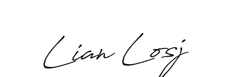 Make a beautiful signature design for name Lian Losj. With this signature (Antro_Vectra_Bolder) style, you can create a handwritten signature for free. Lian Losj signature style 7 images and pictures png