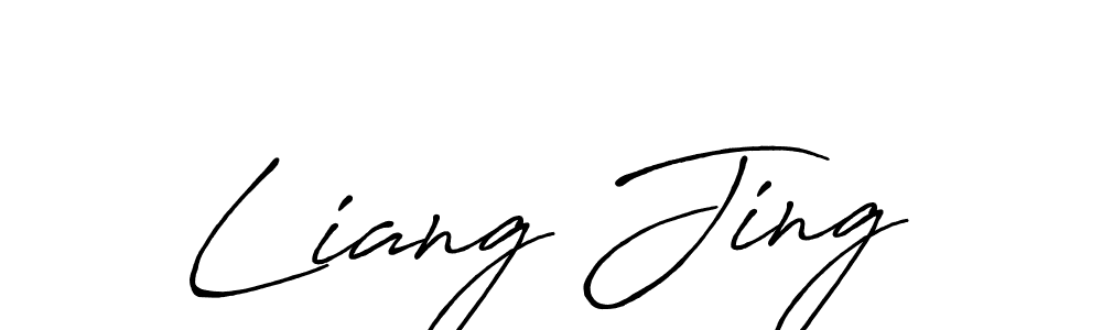 if you are searching for the best signature style for your name Liang Jing. so please give up your signature search. here we have designed multiple signature styles  using Antro_Vectra_Bolder. Liang Jing signature style 7 images and pictures png