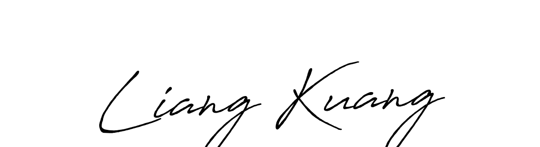 Liang Kuang stylish signature style. Best Handwritten Sign (Antro_Vectra_Bolder) for my name. Handwritten Signature Collection Ideas for my name Liang Kuang. Liang Kuang signature style 7 images and pictures png