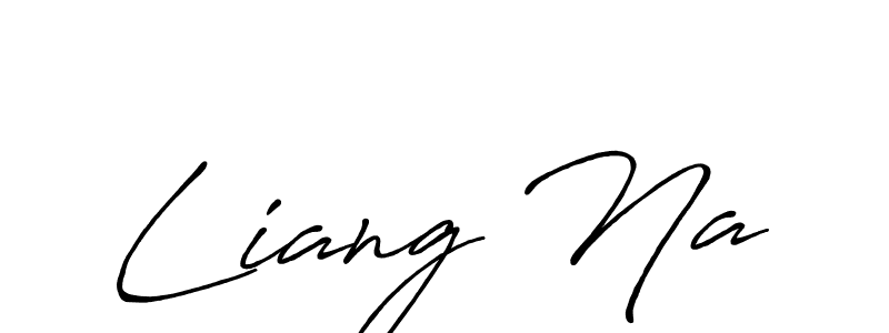 Create a beautiful signature design for name Liang Na. With this signature (Antro_Vectra_Bolder) fonts, you can make a handwritten signature for free. Liang Na signature style 7 images and pictures png