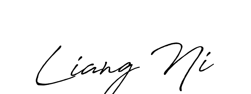 Use a signature maker to create a handwritten signature online. With this signature software, you can design (Antro_Vectra_Bolder) your own signature for name Liang Ni. Liang Ni signature style 7 images and pictures png