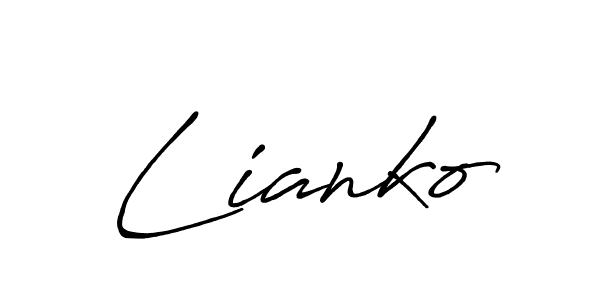 Create a beautiful signature design for name Lianko. With this signature (Antro_Vectra_Bolder) fonts, you can make a handwritten signature for free. Lianko signature style 7 images and pictures png
