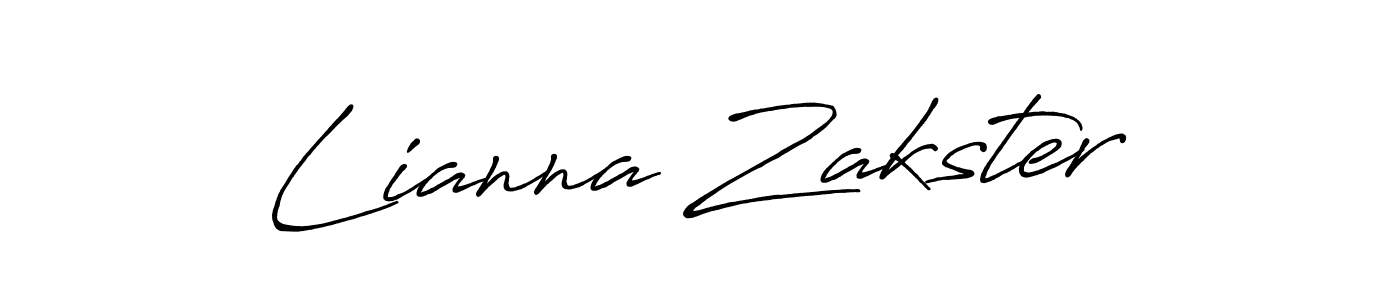 Create a beautiful signature design for name Lianna Zakster. With this signature (Antro_Vectra_Bolder) fonts, you can make a handwritten signature for free. Lianna Zakster signature style 7 images and pictures png