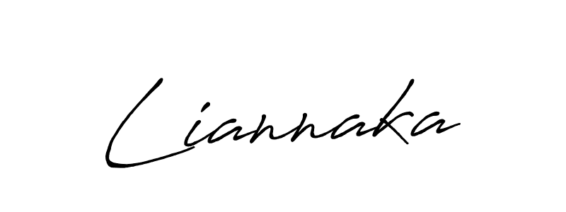 Liannaka stylish signature style. Best Handwritten Sign (Antro_Vectra_Bolder) for my name. Handwritten Signature Collection Ideas for my name Liannaka. Liannaka signature style 7 images and pictures png